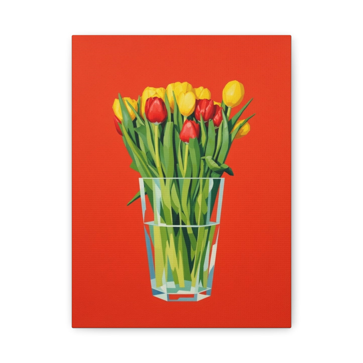 Tulip Bouquet Canvas Print — Vibrant Red Floral Wall Art