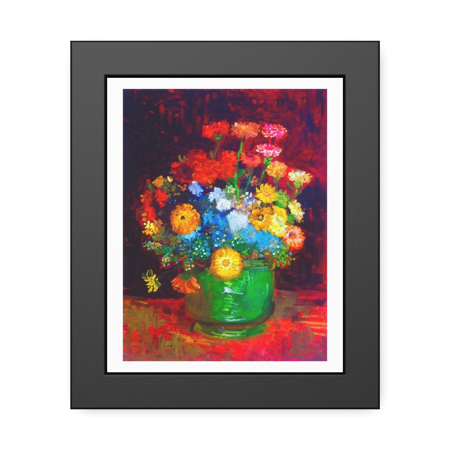 Framed Floral Poster — Colorful Bouquet Art Print