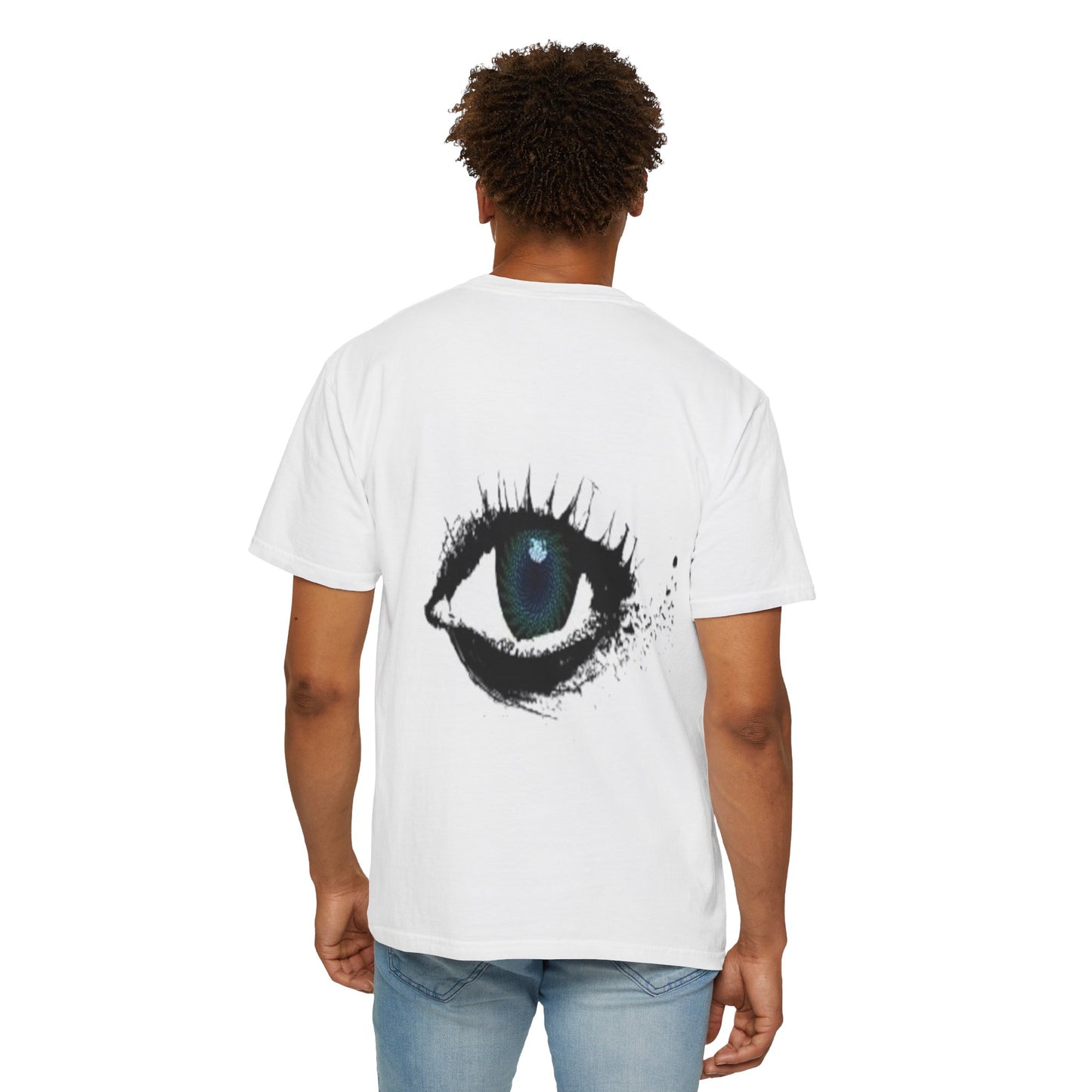 Eye Graphic T-Shirt — Blue Iris Grunge Art Tee