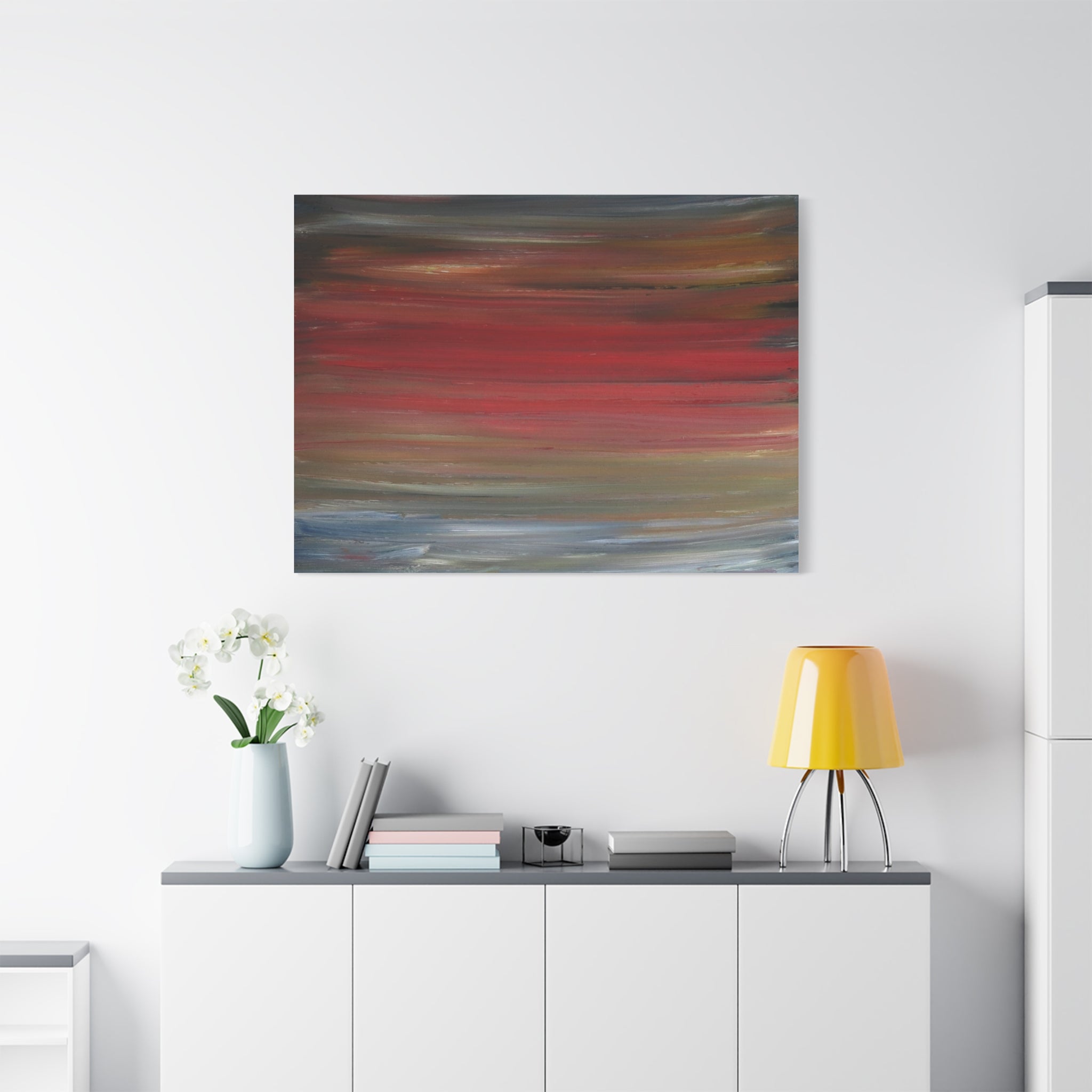 Misty morning by Norman Barrett Matte Canvas Print Wall Art