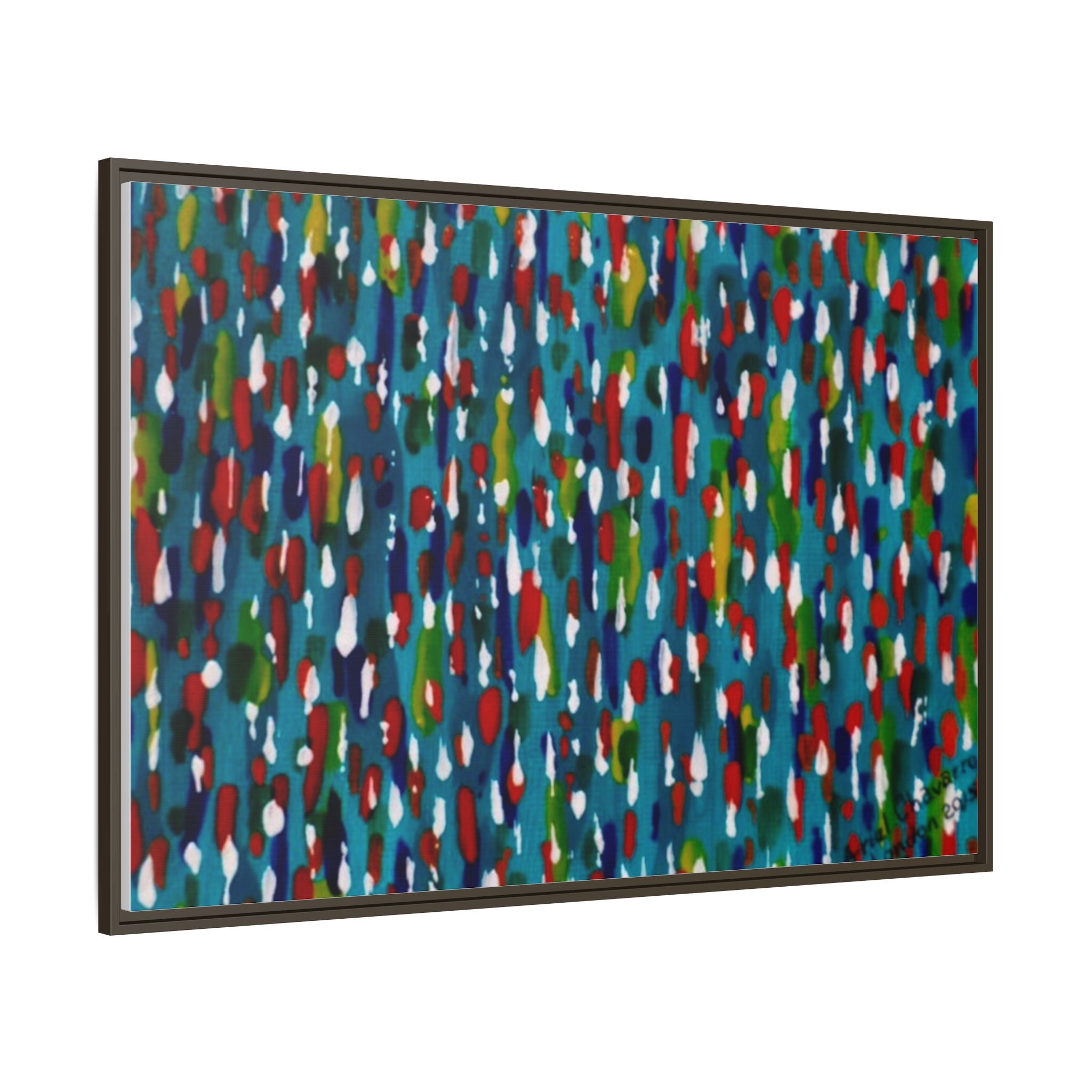 Colours Of The Soul Reflecting On Water by Ariel Chavarro Avila Matte Canvas Framed Art