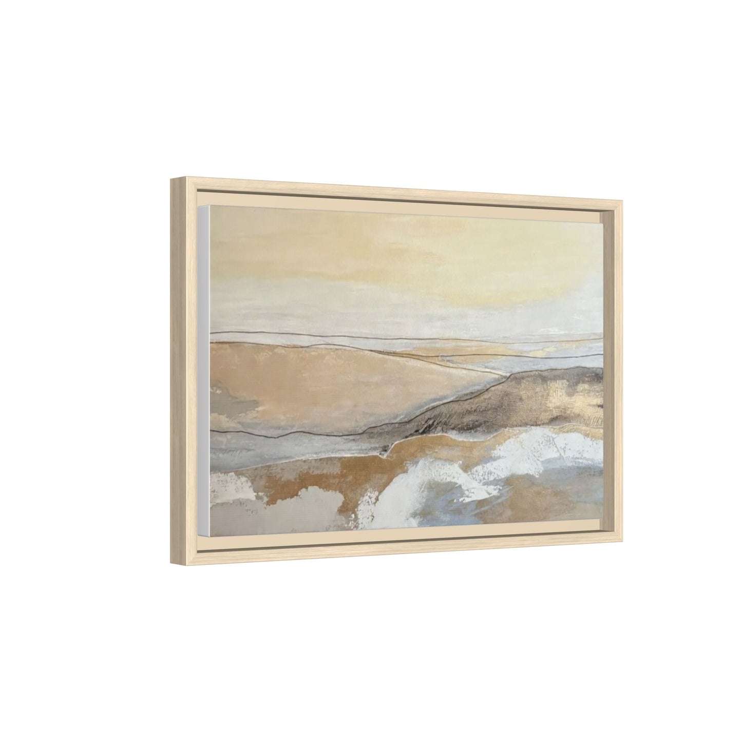 Framed Abstract Coastal Landscape Matte Canvas Wall Art