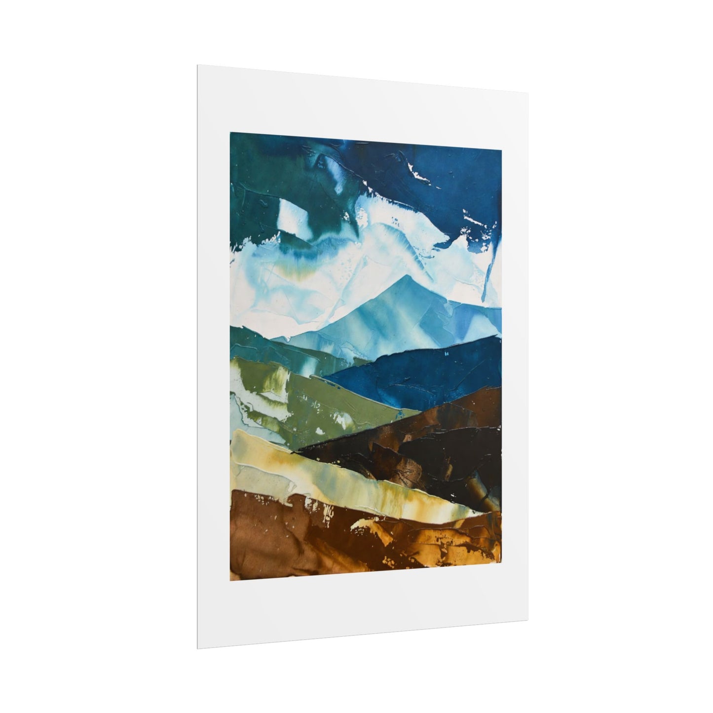 Abstract Mountain Landscape Poster — Rolled Art Print