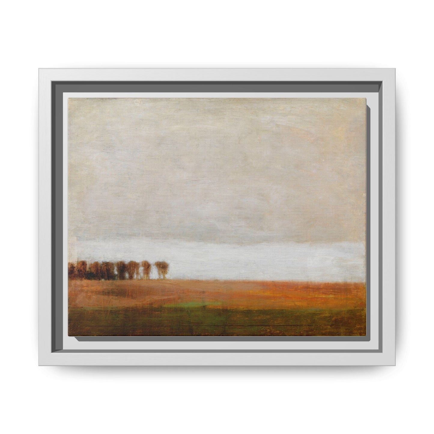 View of Jaegersborg Allé, North of Copenhagen by Vilhelm Hammershøi Framed Matte Canvas Wall Art Print