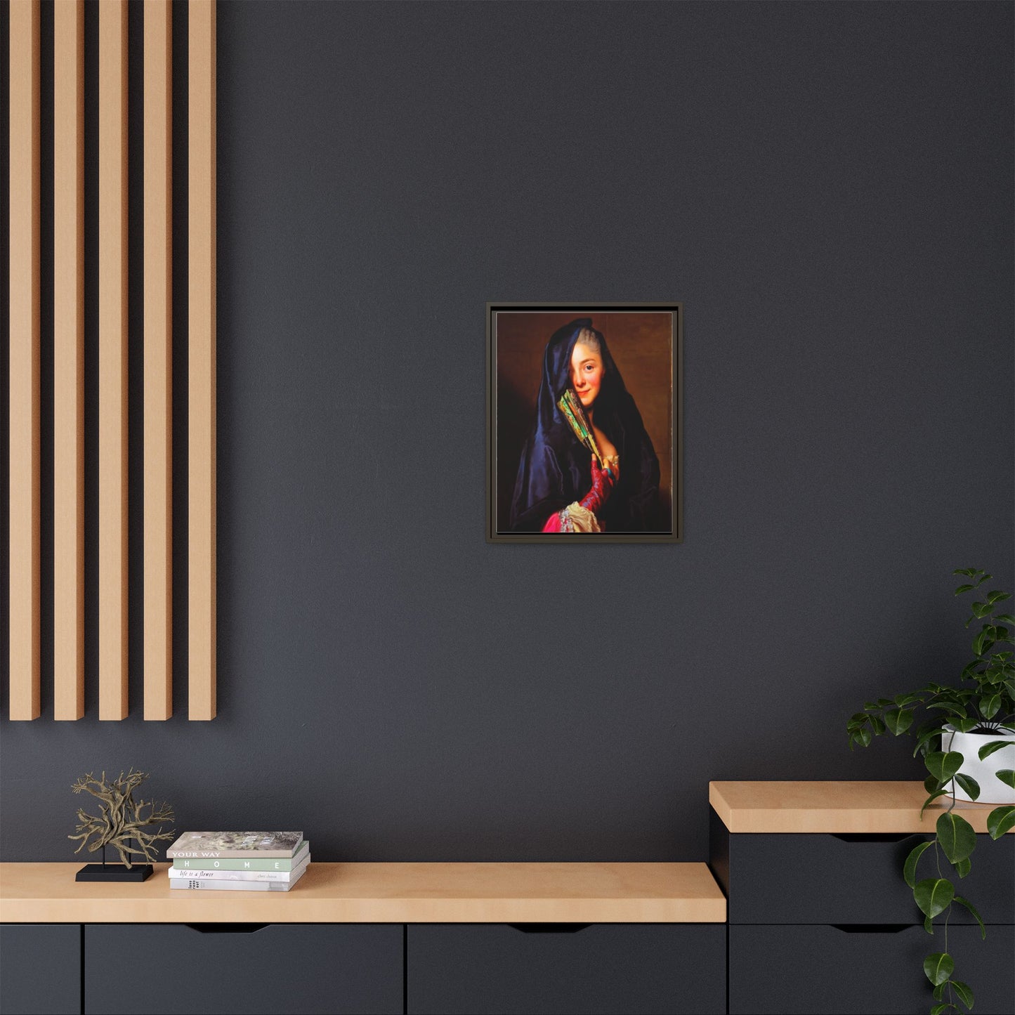 Framed Matte Canvas Wall Art — Classical Portrait Print