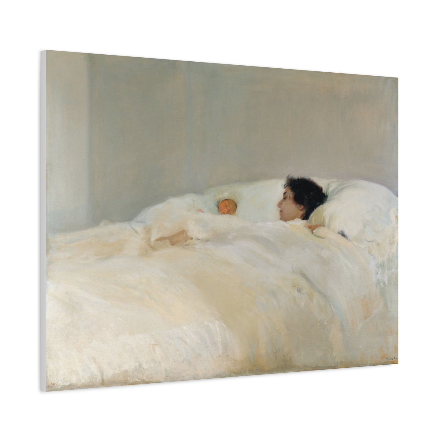 Mother by Joaquin Sorolla y Bastida Art Canvas Print — Serene Nursery Wall Decor