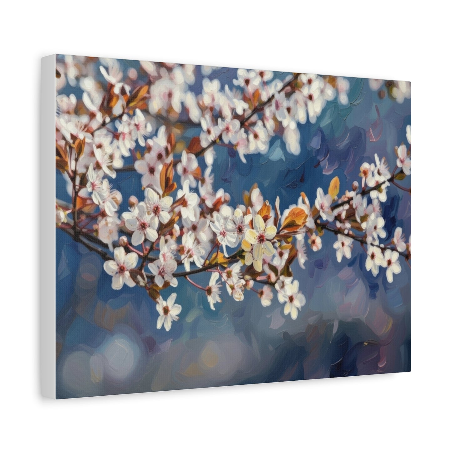 Cherry Blossom Branch Matte Canvas Wall Art — Spring Floral Print