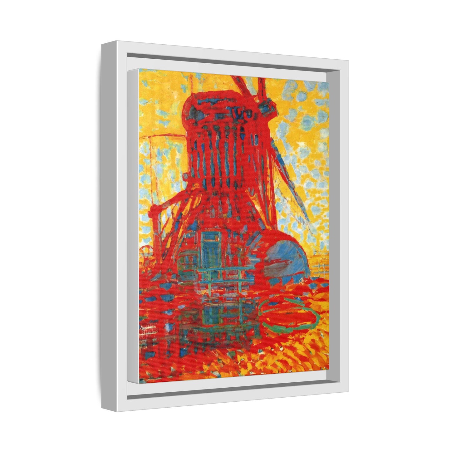 Mill by Sunlight by Piet Mondrian Matte Framed Canvas Wall Art Print