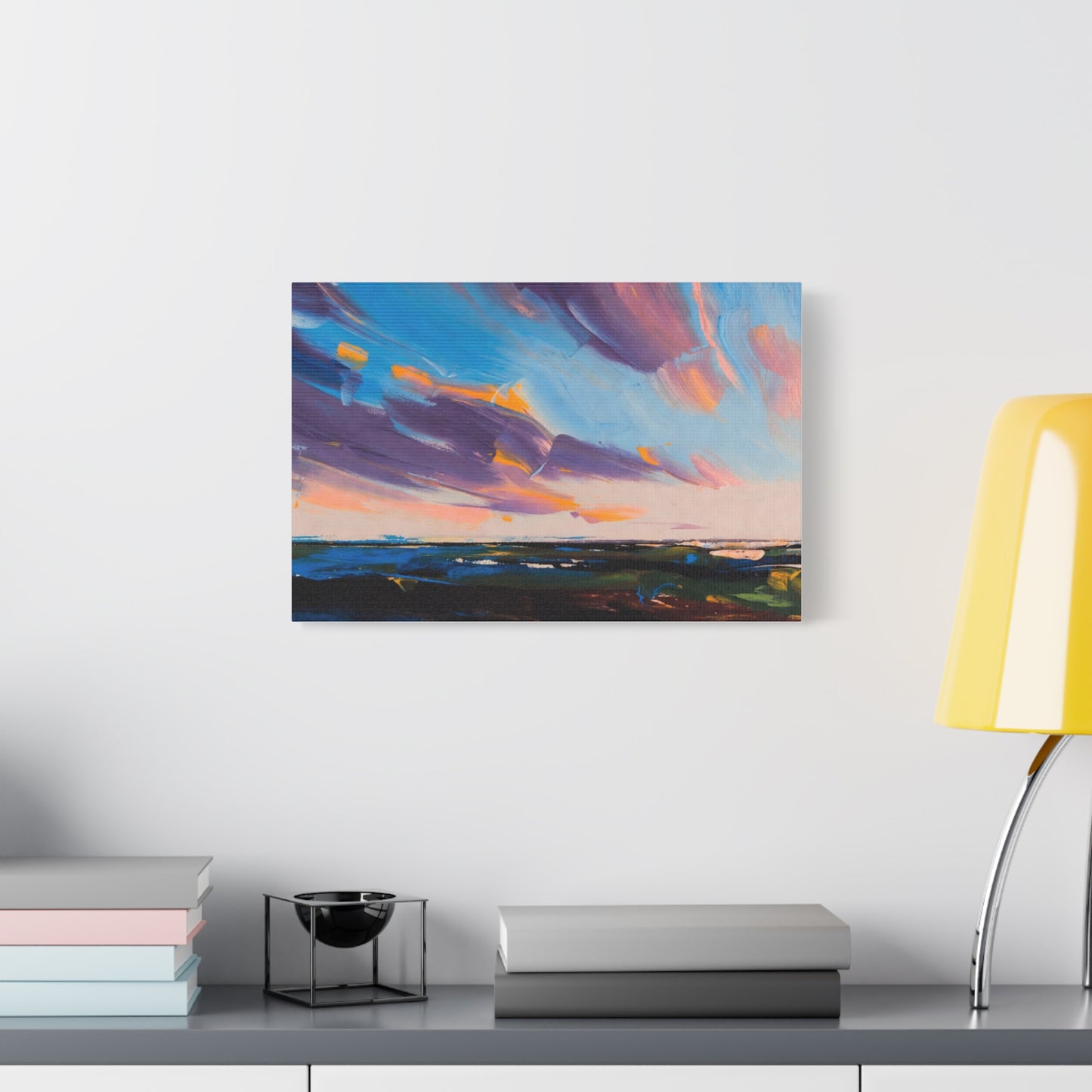 Abstract Coastal Sunset Canvas Print — Matte Stretched Wall Art