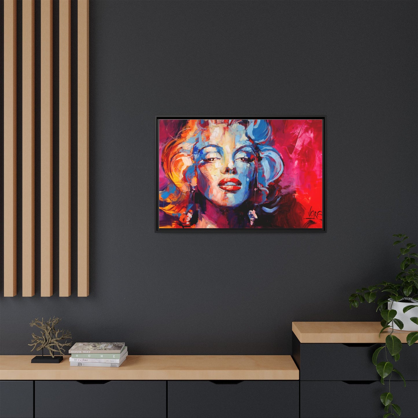 Marilyn Monroe attributed to Voke Matte Canvas Framed Wall Art