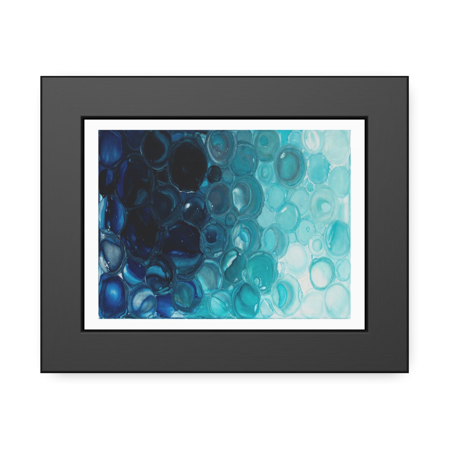 Abstract Ocean Blue Framed Poster
