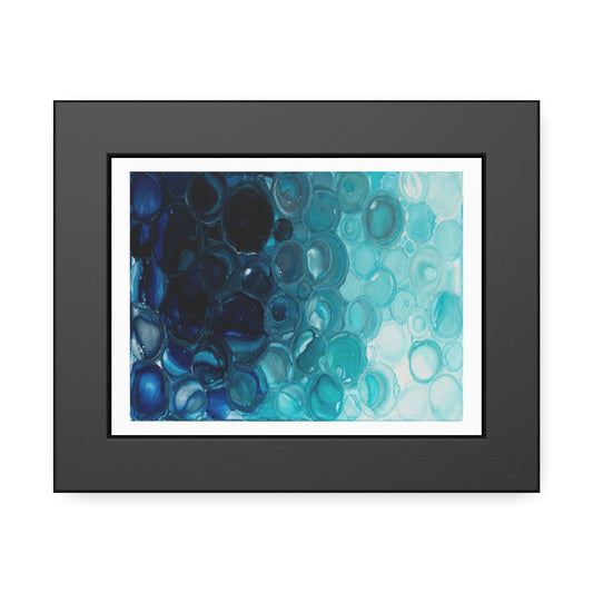 Abstract Ocean Blue Framed Poster