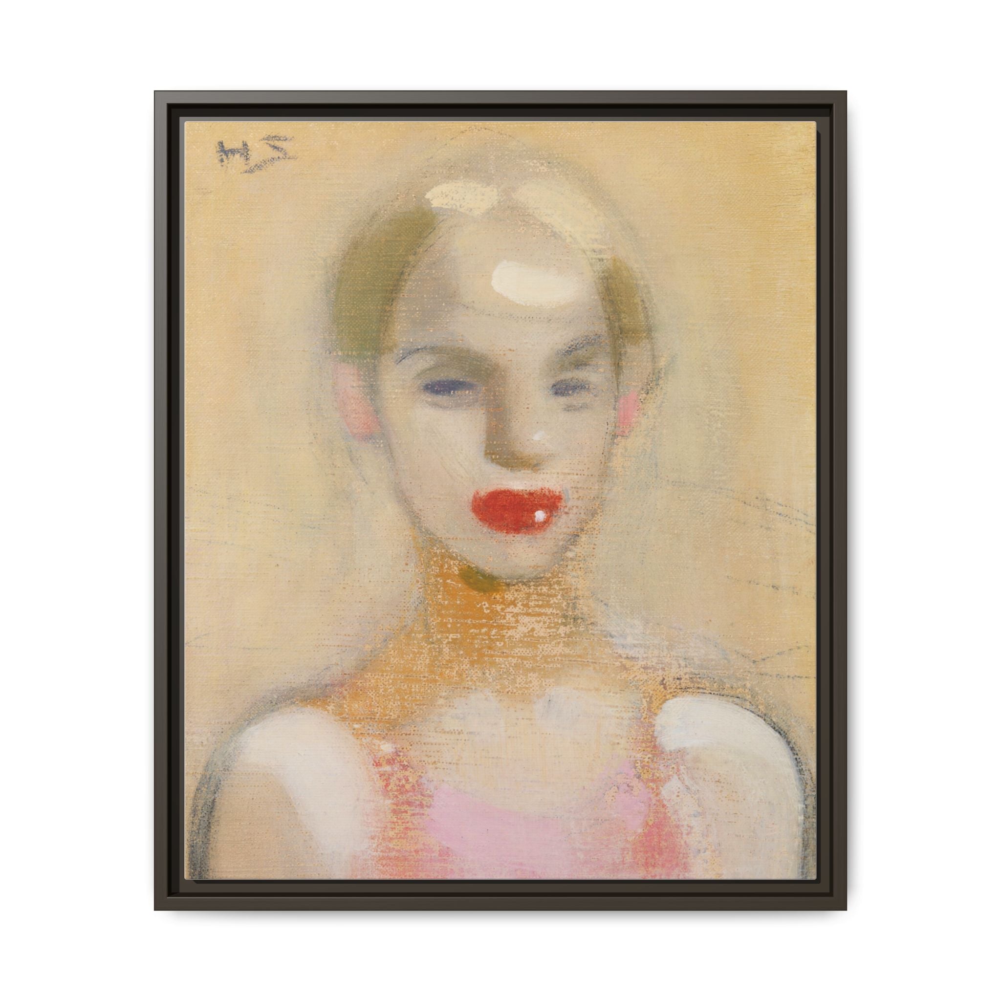 Circus Girl by Helene Schjerfbeck Framed Matte Canvas Portrait Art Print