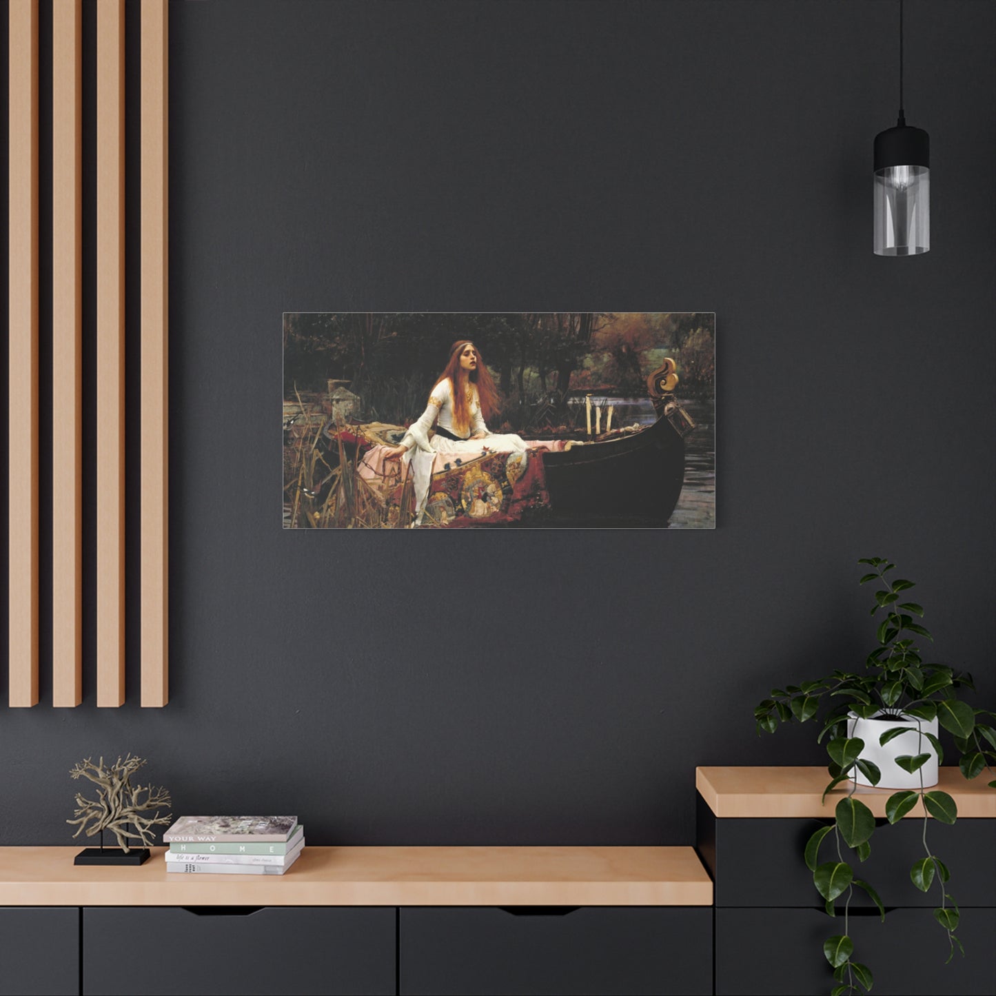 The Lady of Shalott by John William Waterhouse Matte Canvas Wall Art Print