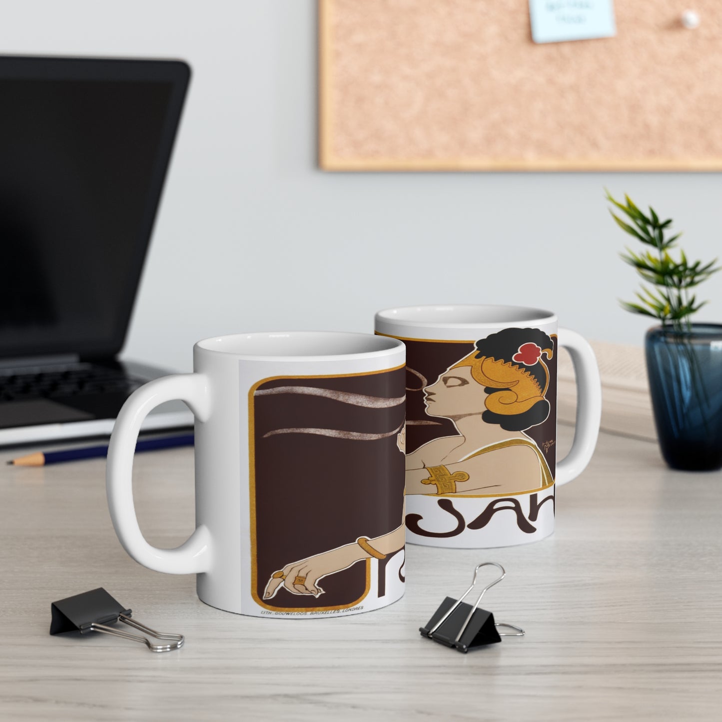 Art Nouveau Tea Lady Mug – Vintage Steam Coffee Cup