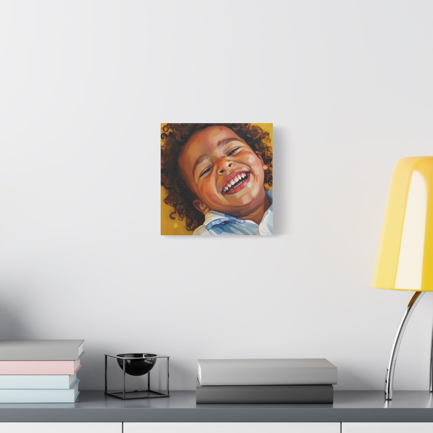 Joyful Child Portrait Canvas - Matte Stretched Wall Art