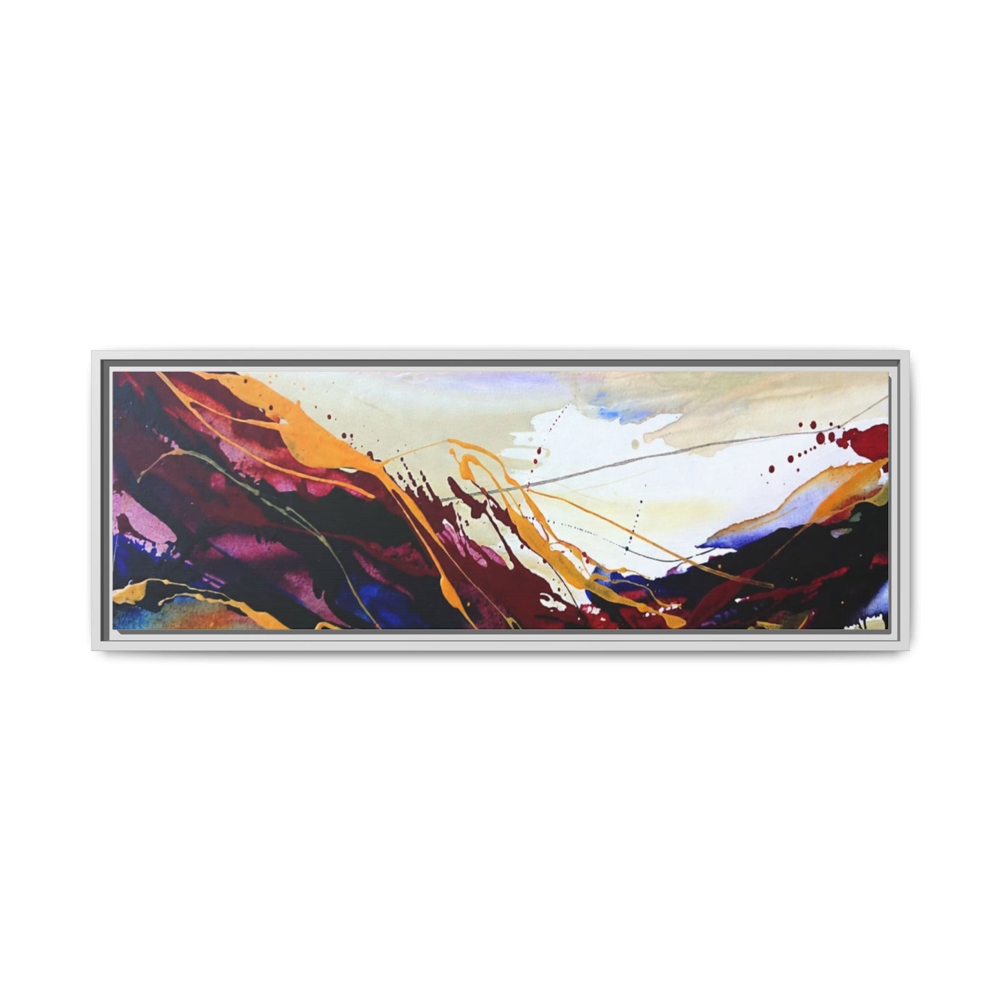 Abstract Flow Matte Canvas Framed Wall Art
