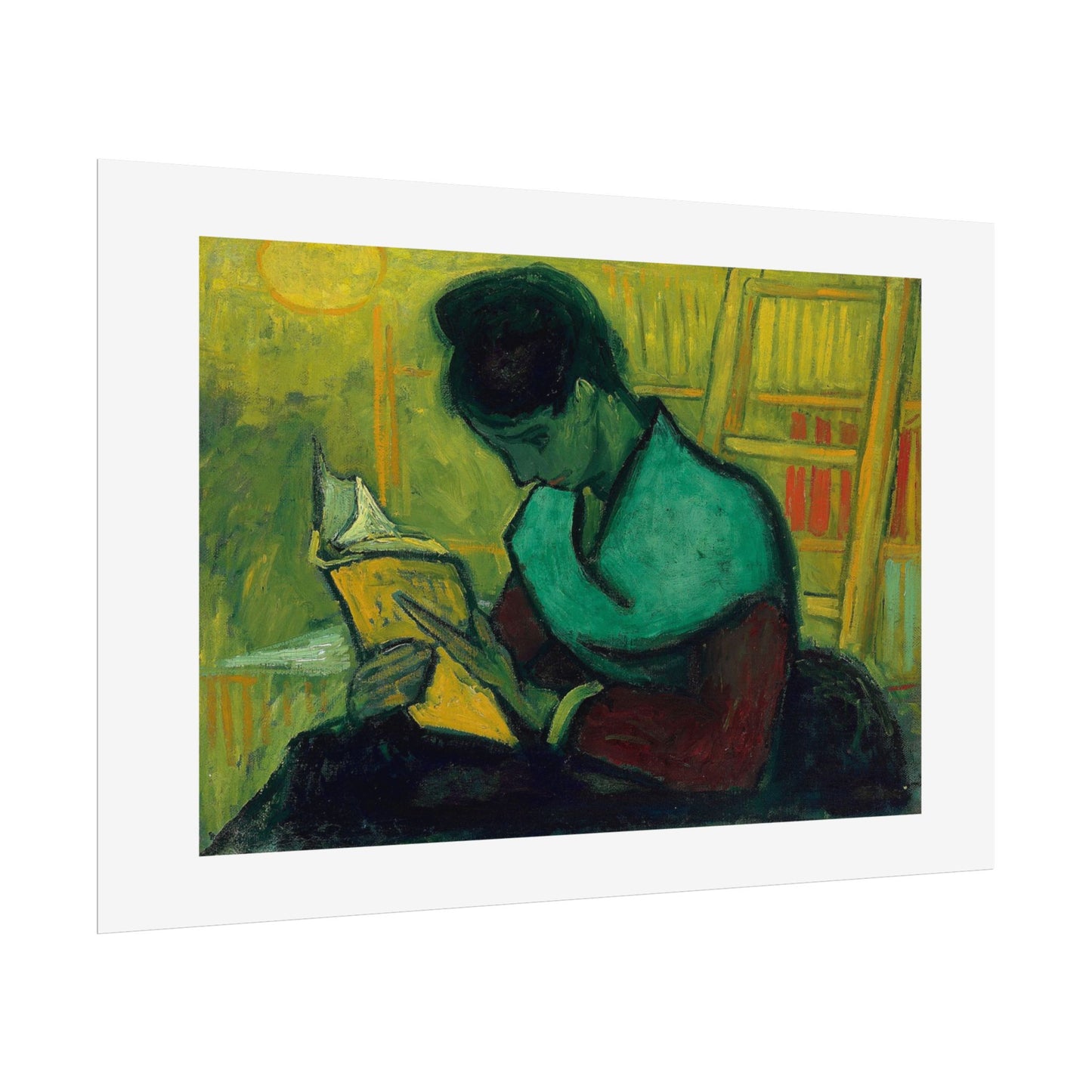 Une liseuse de romans by Vincent Van Gogh Wall Art Print