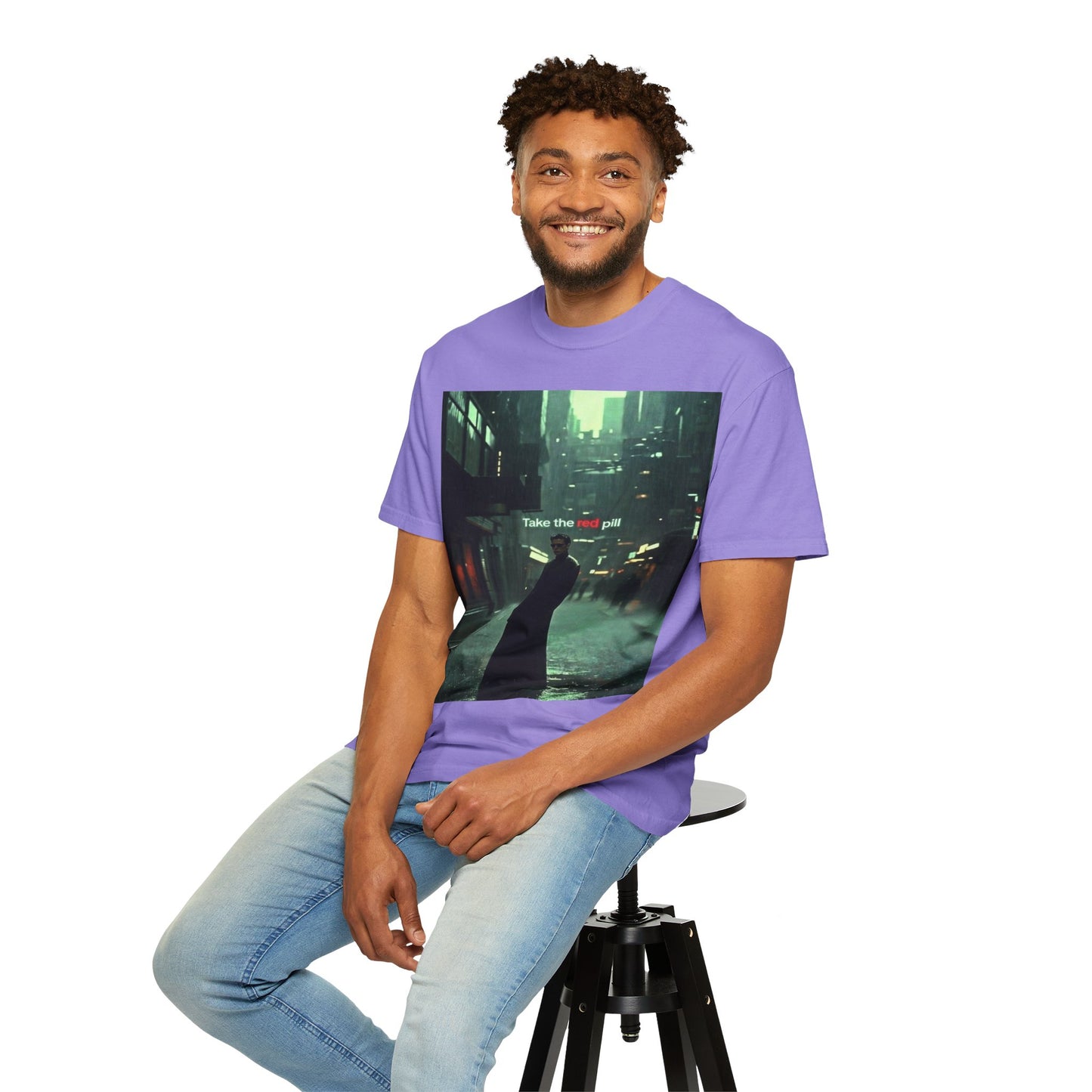 Take the Red Pill T-Shirt — Cyberpunk Noir Graphic Tee