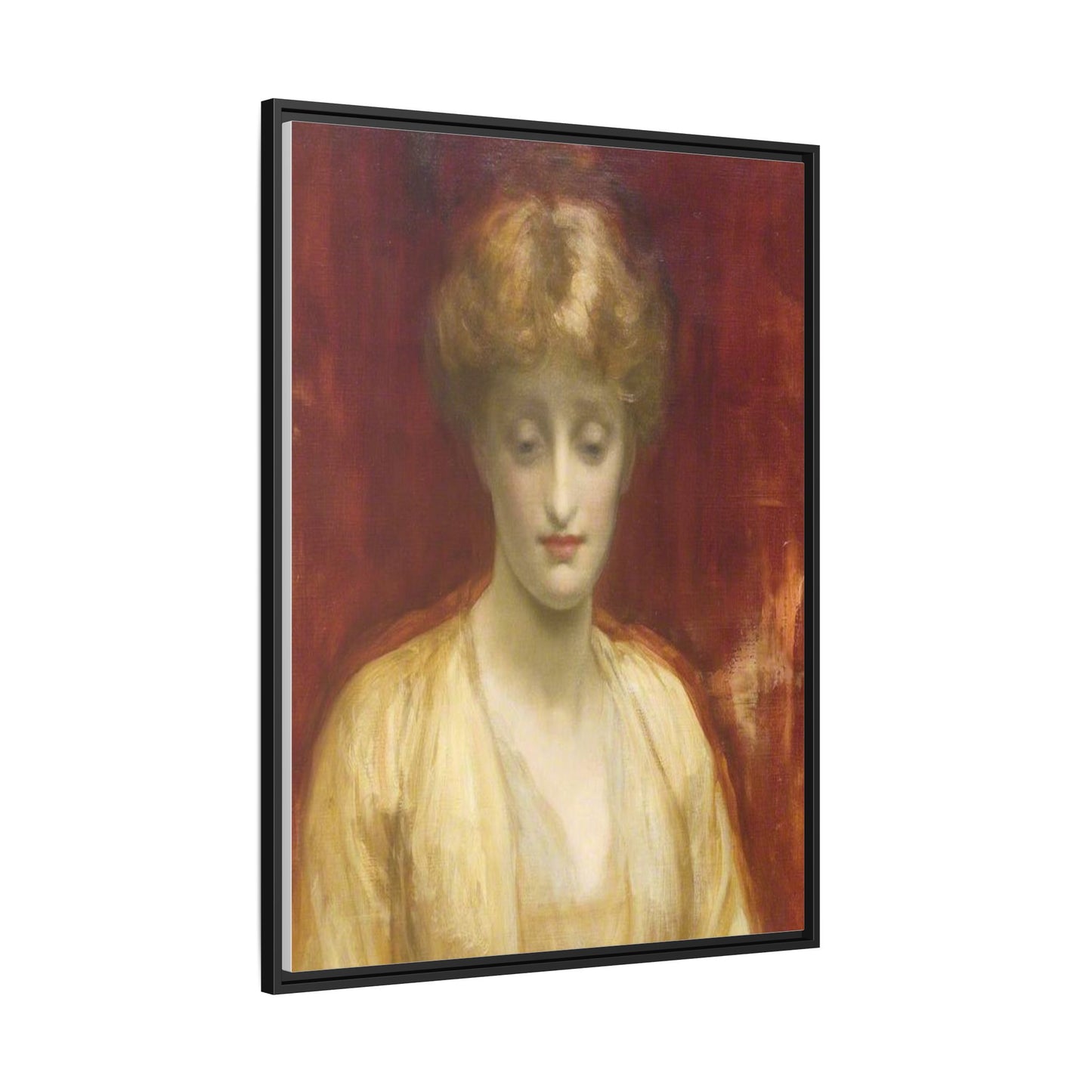 Mrs Williams by Lord Frederic Leighton Framed Matte Canvas Portrait Wall Art Print