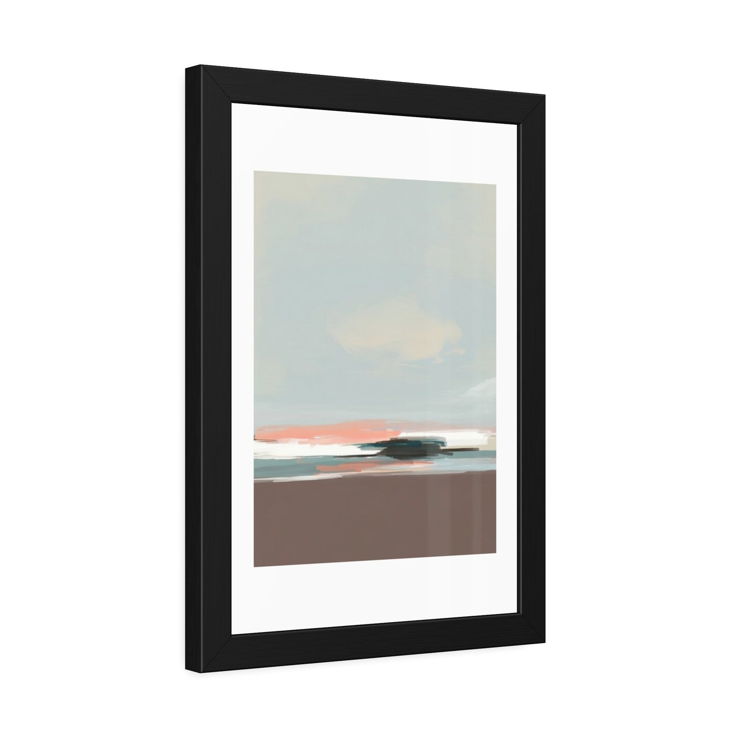 Abstract Seaside Framed Art Print — Minimal Coastal Poster
