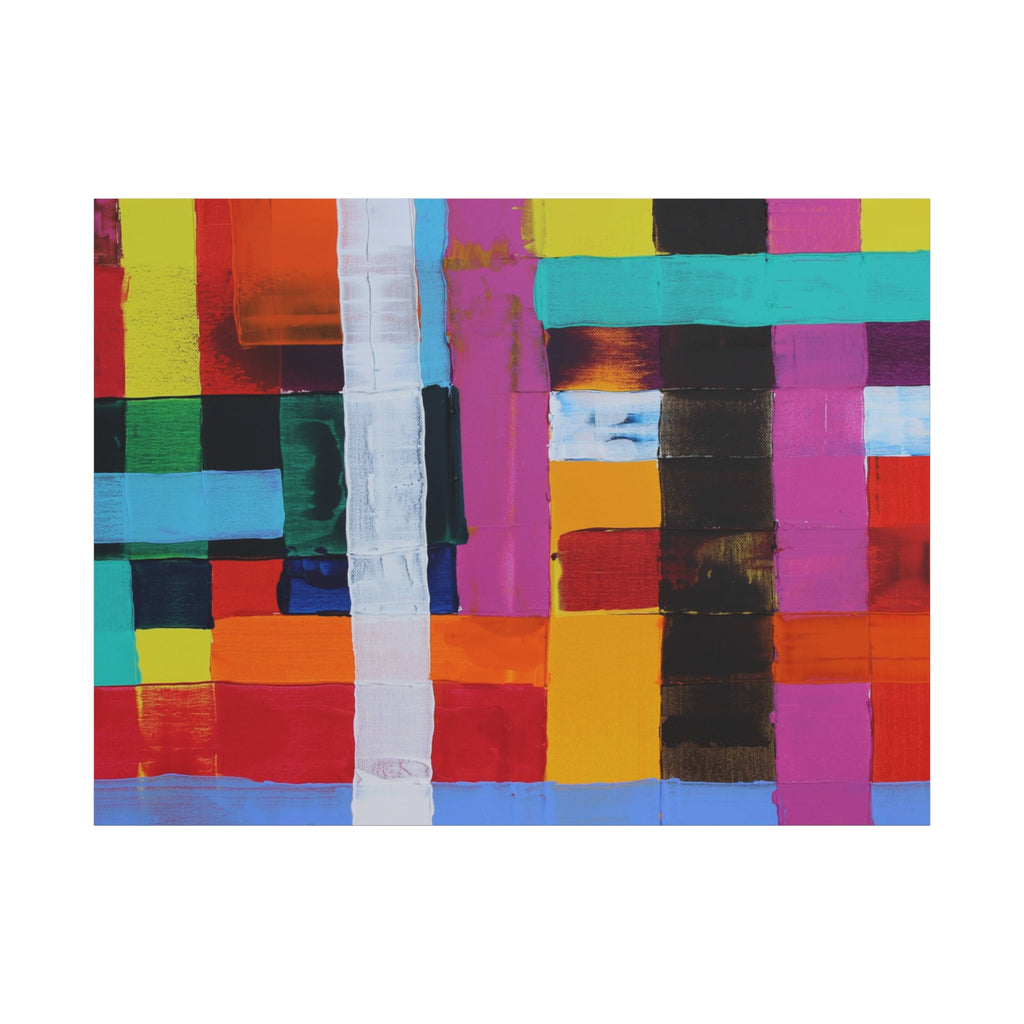 Farbfeld Malerei (Acryl) by Unknown Artist Matte Canvas Print Wall Art