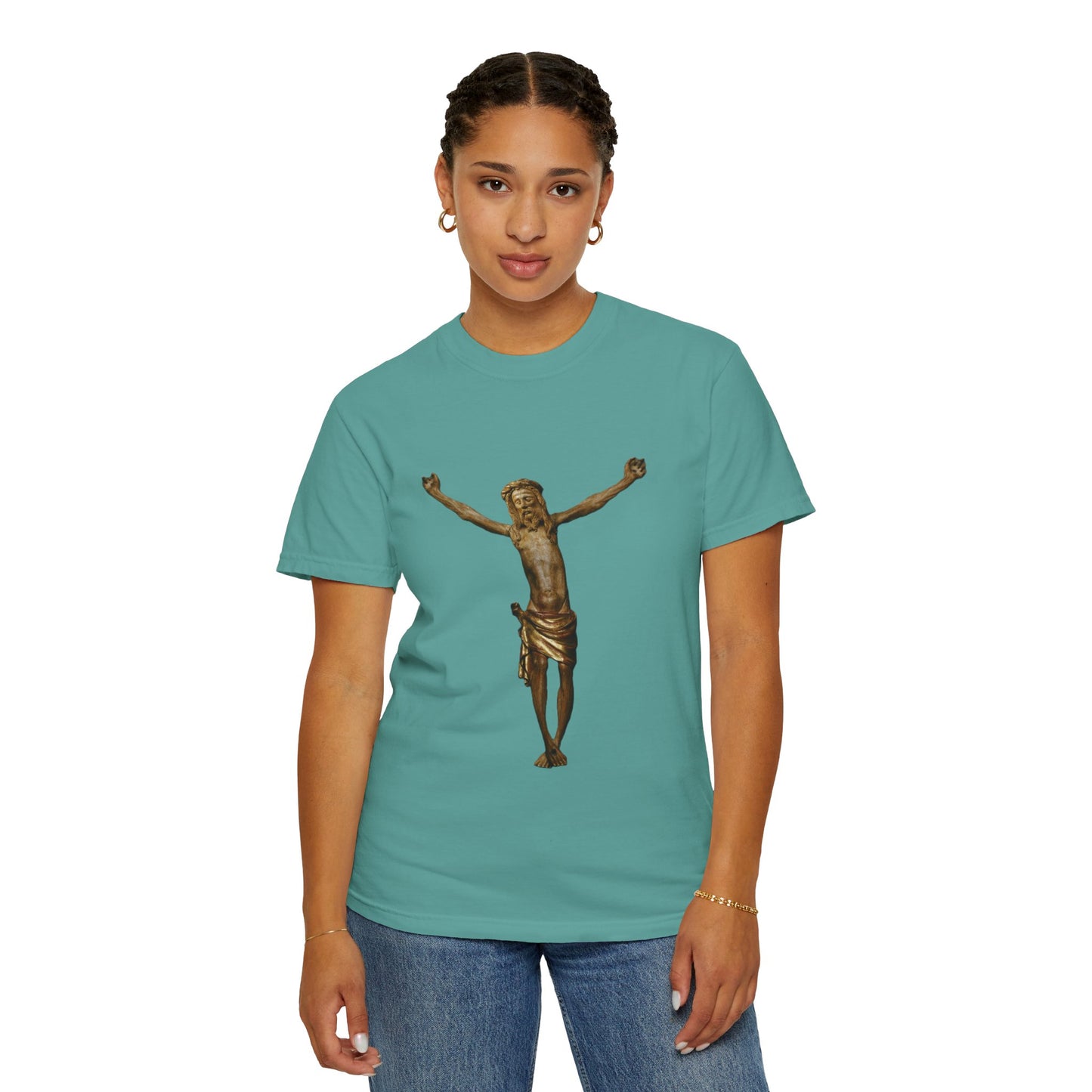Unisex Christ on the cross Garment-Dyed T-shirt
