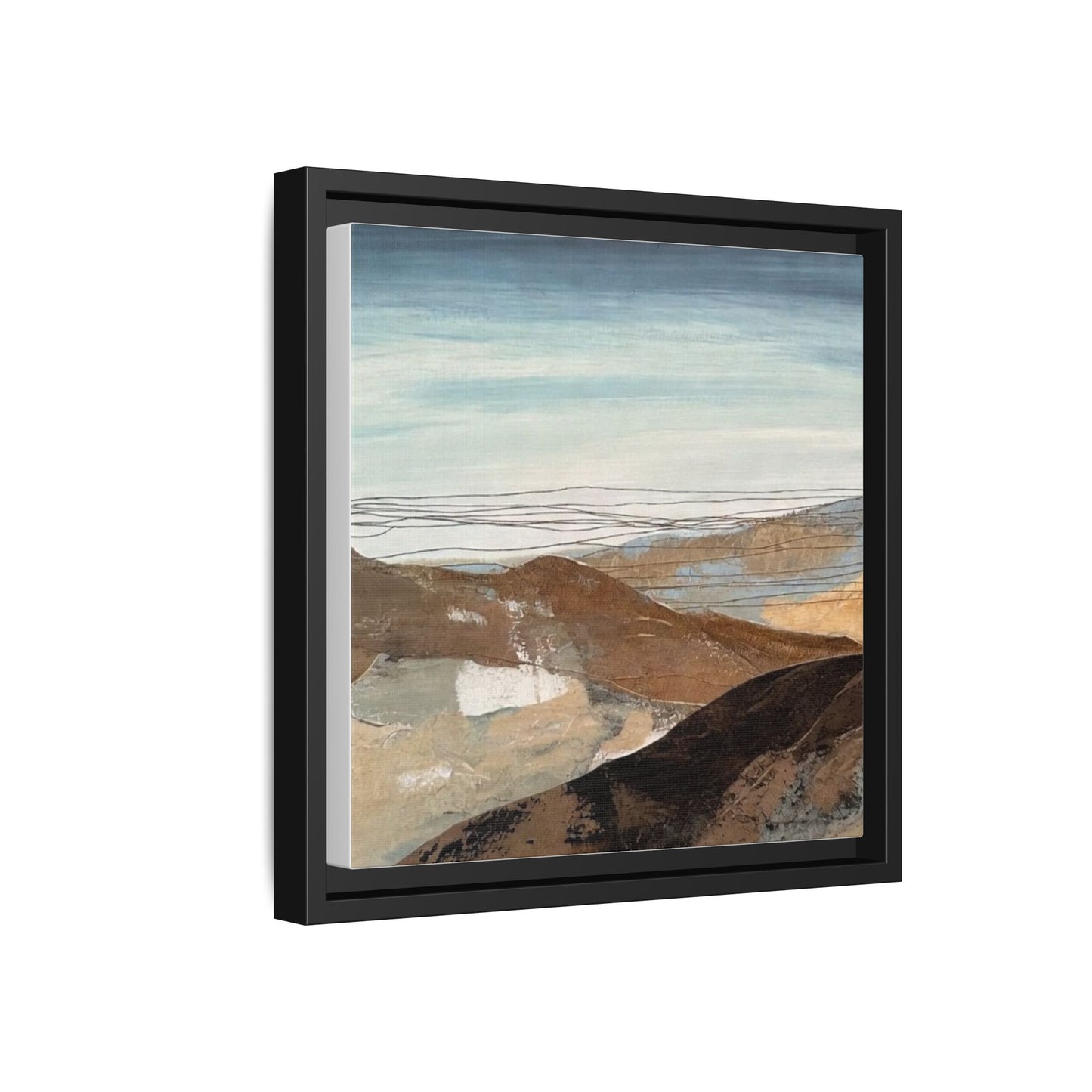 Framed Matte Canvas Art — Serene Abstract Landscape