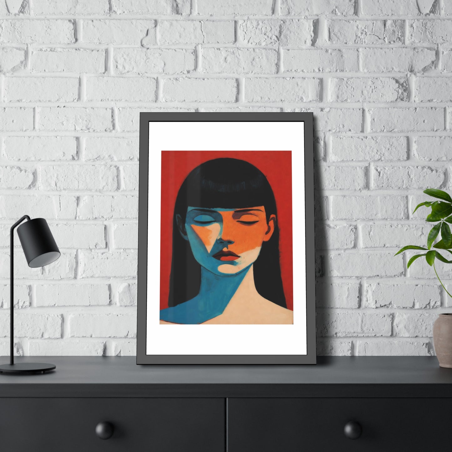 Framed Art Print — Moody Portrait Poster