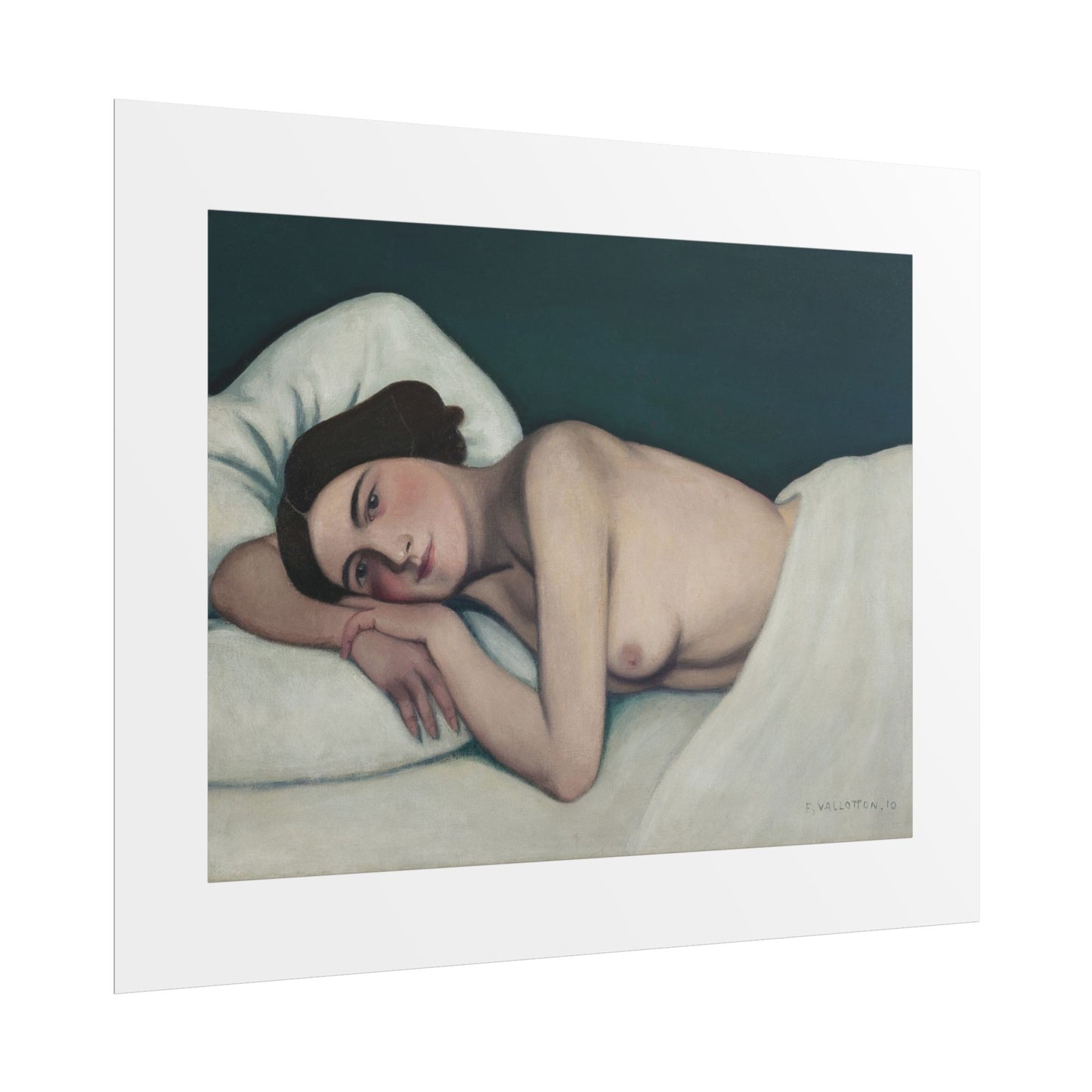 Nu au lit by Félix Vallotto  Wall Art Print