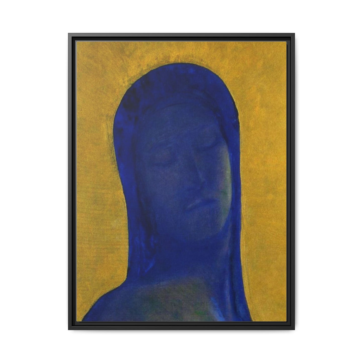 Closed Eyes by Odilon Redon Framed Matte Canvas Wall Art Print