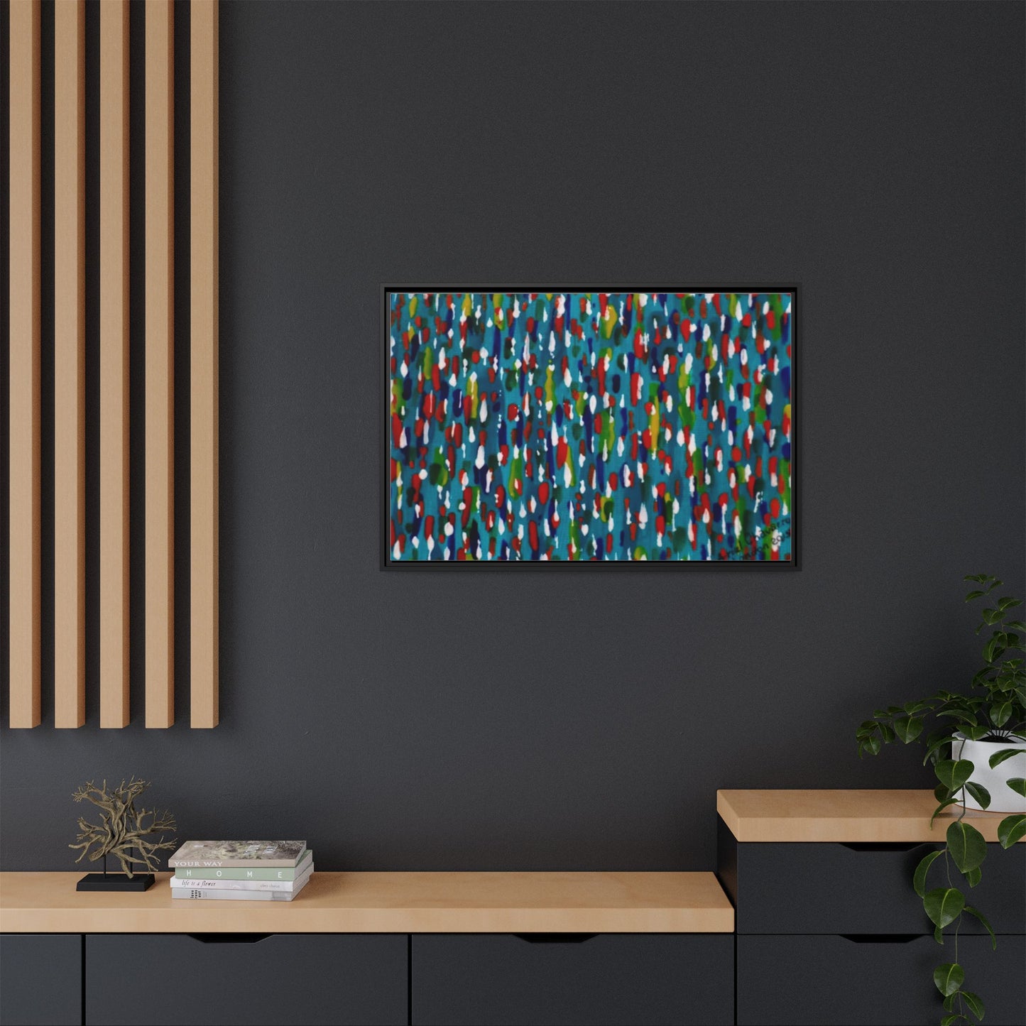Colours Of The Soul Reflecting On Water by Ariel Chavarro Avila Matte Canvas Framed Art