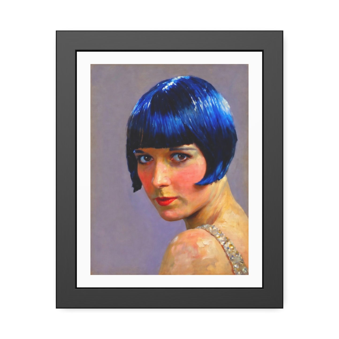 Blue Bob Portrait Framed Poster