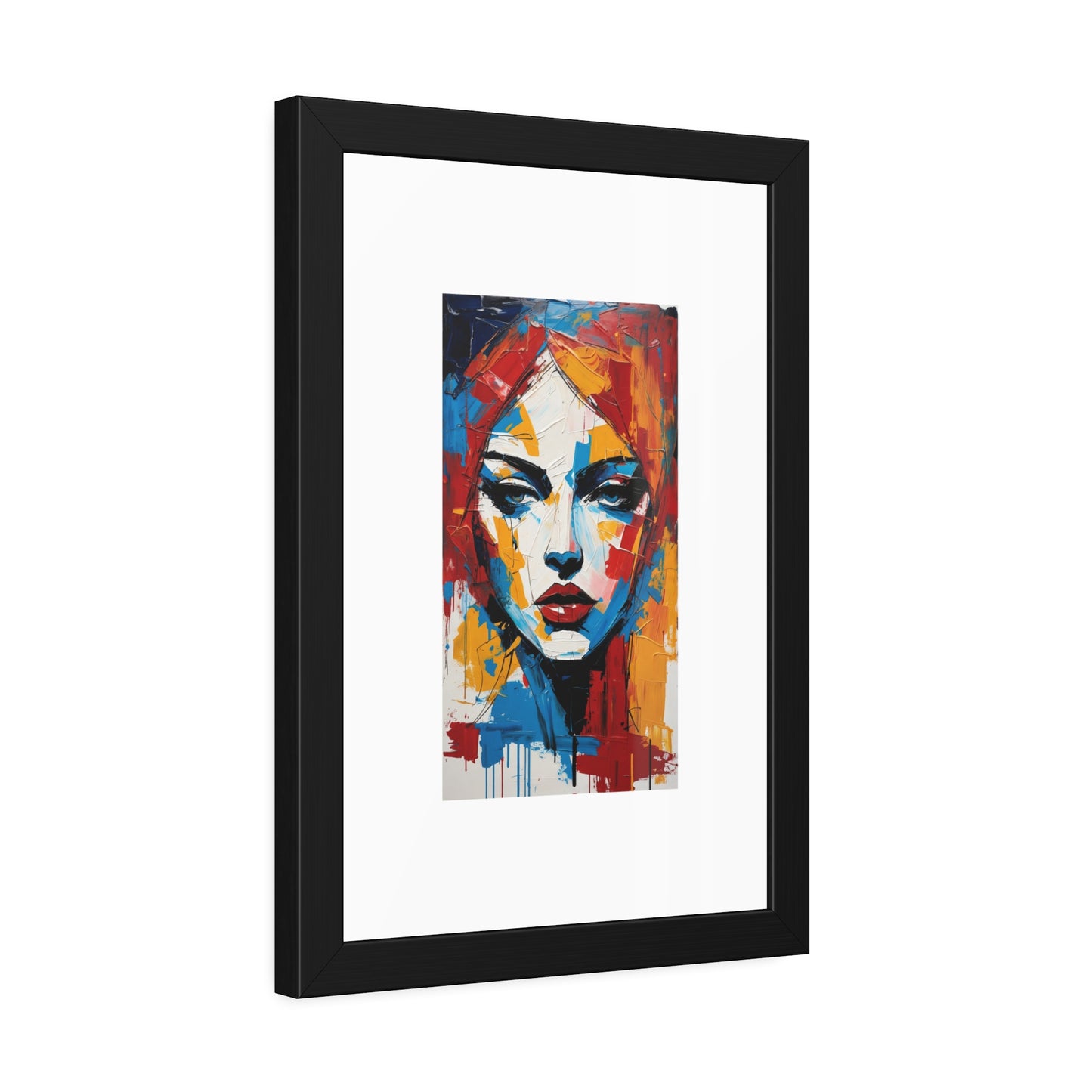 Framed Abstract Portrait of a Woman Print