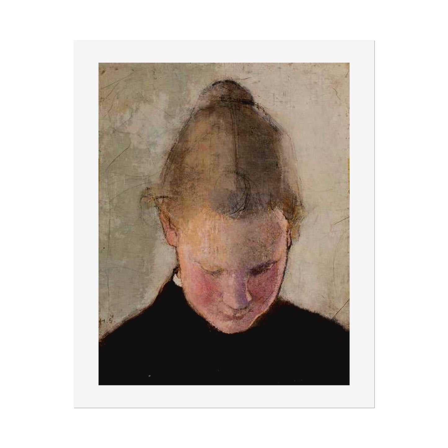 Lukeva tytto by Helena Schjerfbeck Wall Art Print