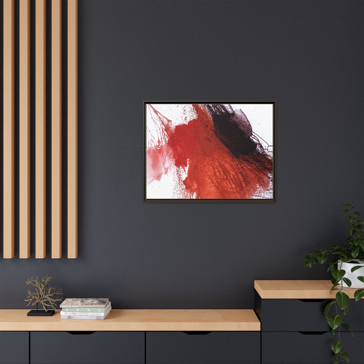 Flame by Natalija Miladinovic Matte Canvas Framed Wall Art