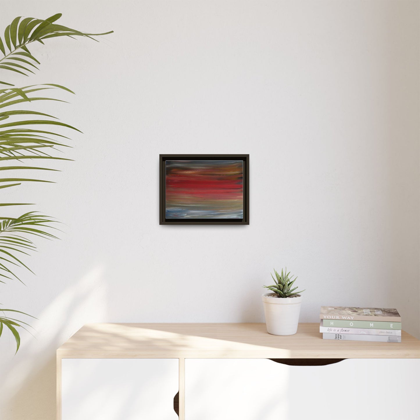 Misty morning by Norman Barrett Framed Matte Canvas Wall Art