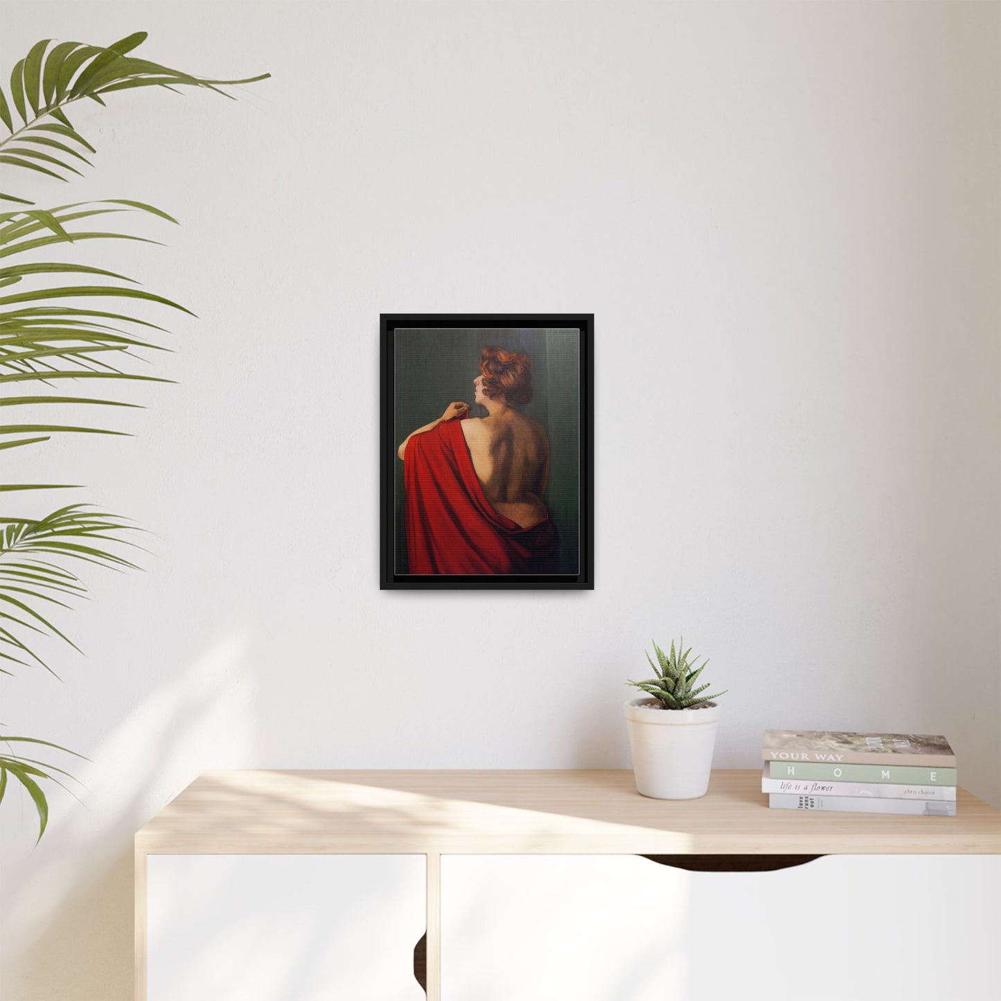 Femme au châle rouge by Félix Vallotton Framed Matte Canvas Wall Art Print