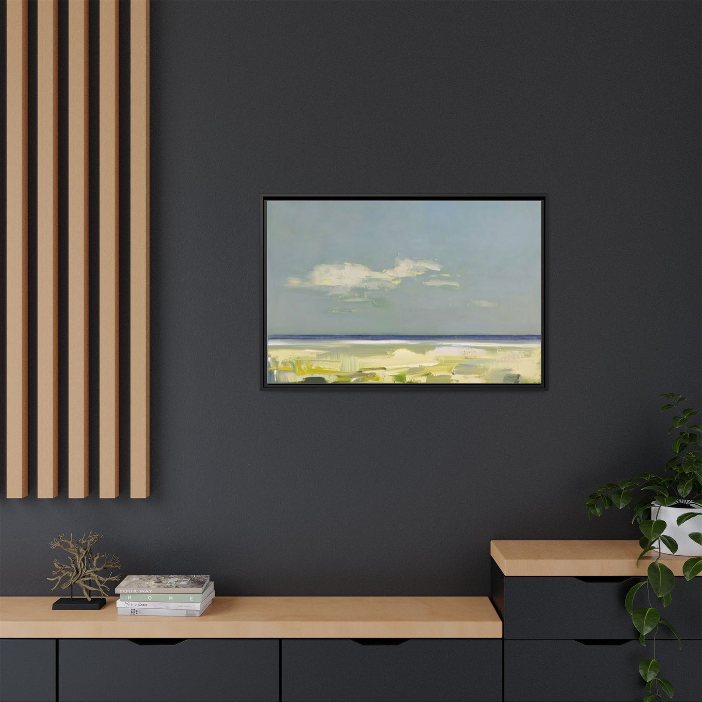 Coastal Calm Matte Canvas Framed Wall Art