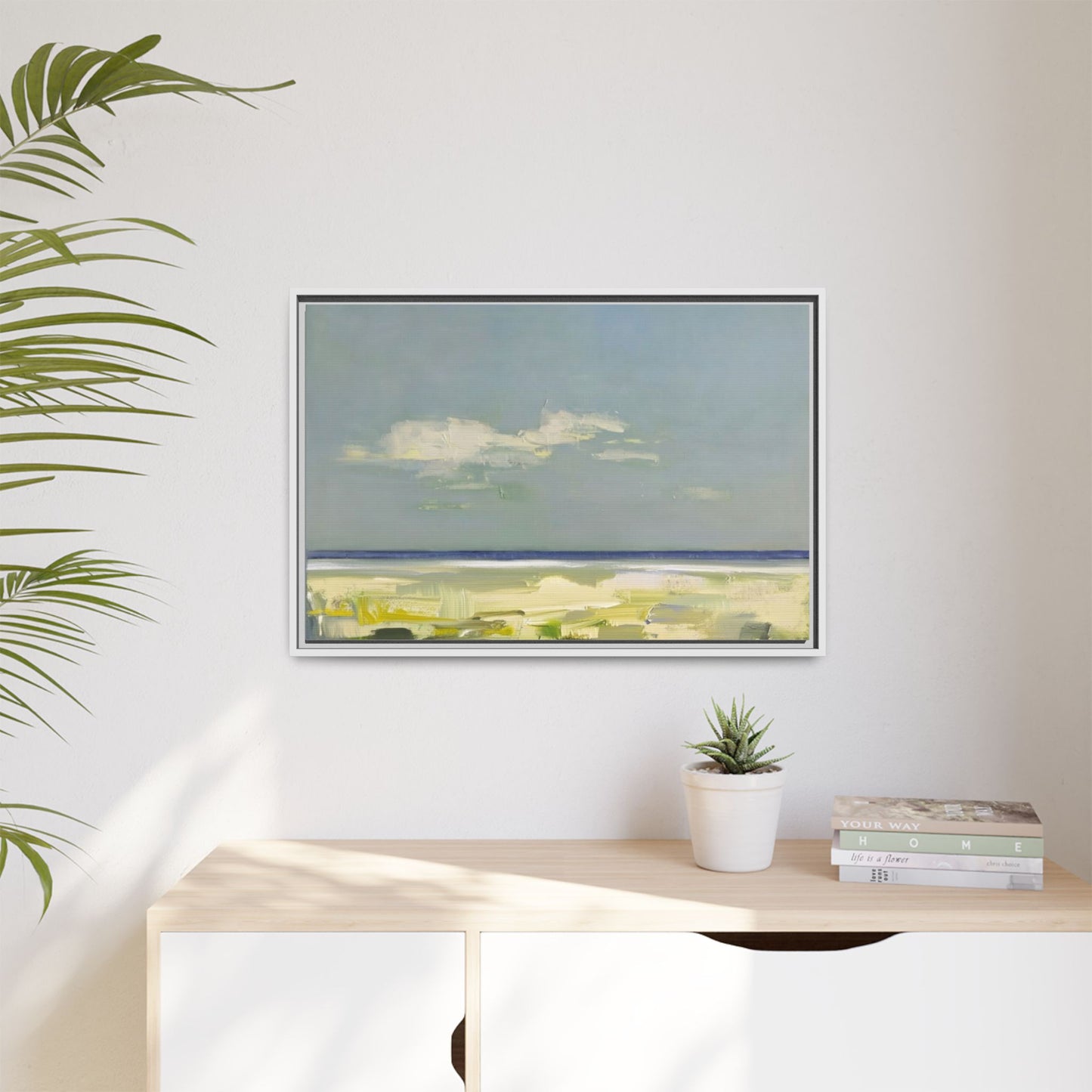 Coastal Calm Matte Canvas Framed Wall Art