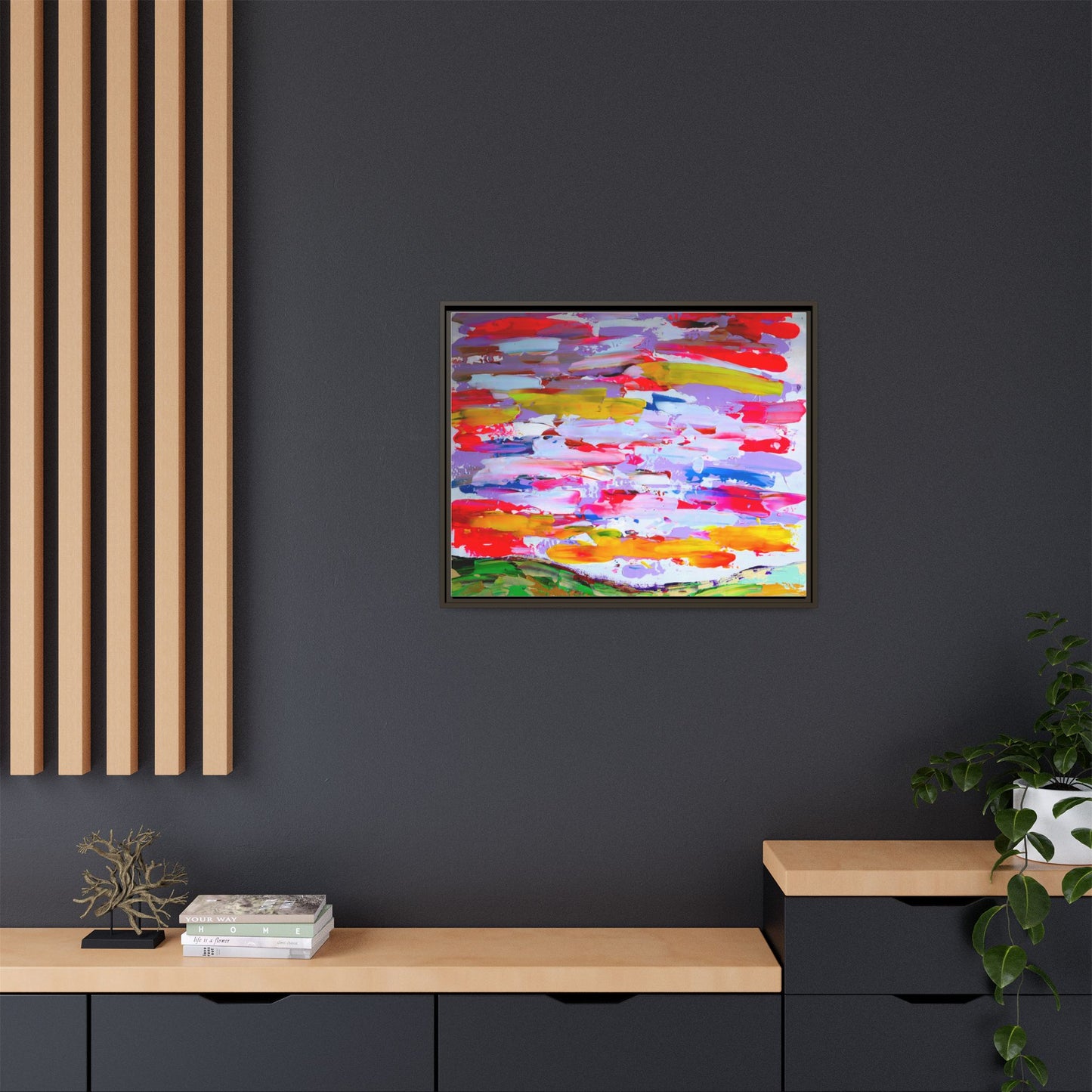 Sunny day in may by Norman Barrett Framed Matte Canvas Wall Art