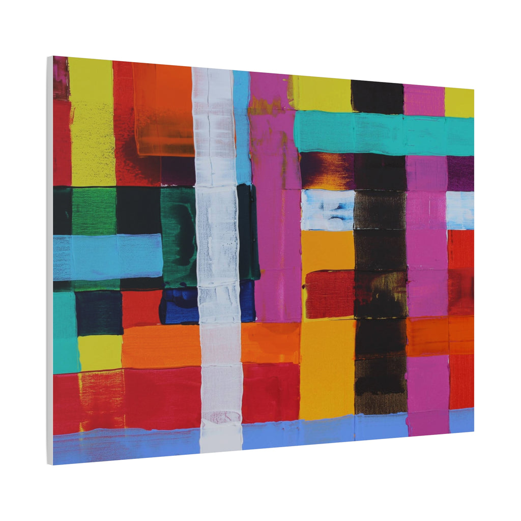 Farbfeld Malerei (Acryl) by Unknown Artist Matte Canvas Print Wall Art