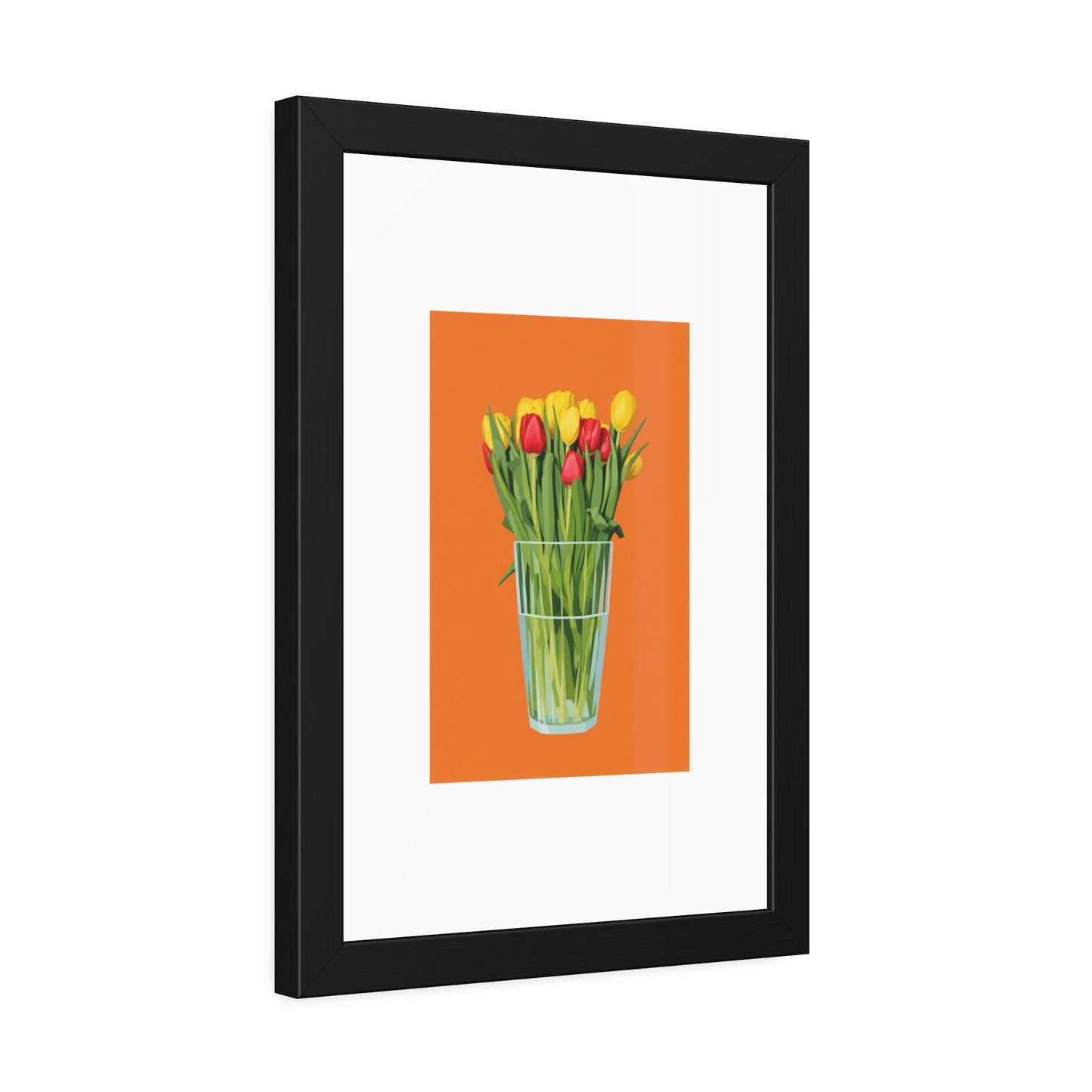 Framed Poster — Colorful Tulip Vase Wall Art (Spring Floral Print)