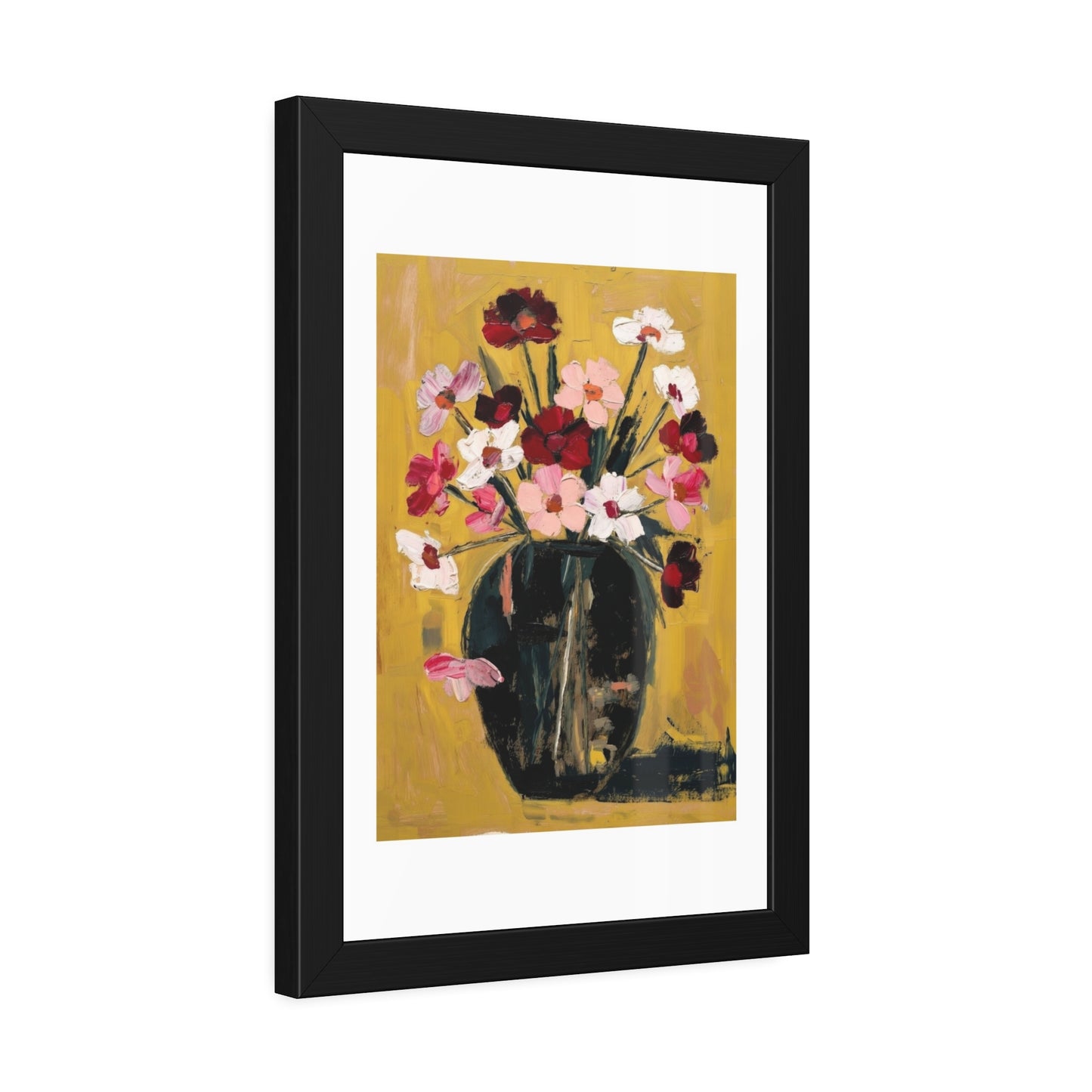 Framed Poster  Abstract Floral Vase Art Print