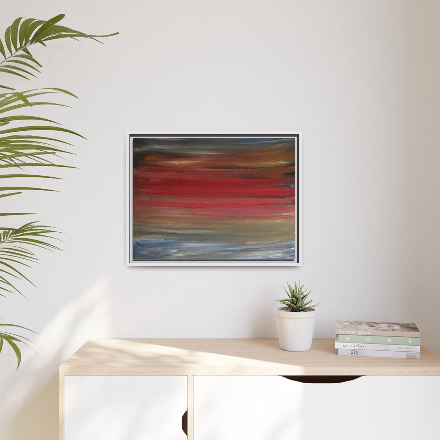 Misty morning by Norman Barrett Framed Matte Canvas Wall Art