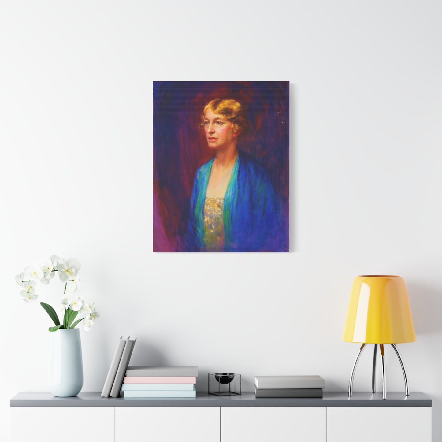 Vintage Portrait Matte Canvas Print — Elegant Early 20th‑Century Woman Wall Art