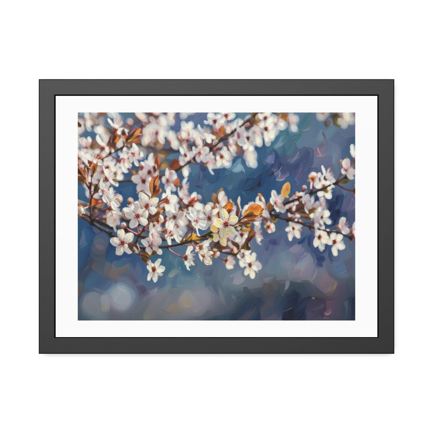Cherry Blossom Branch Framed Poster — Floral Spring Wall Art Print