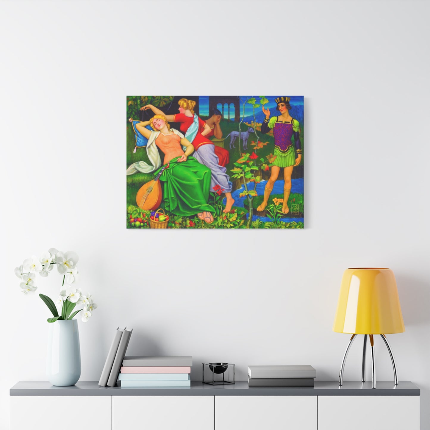 Colorful Renaissance-Inspired Matte Stretched Canvas Art