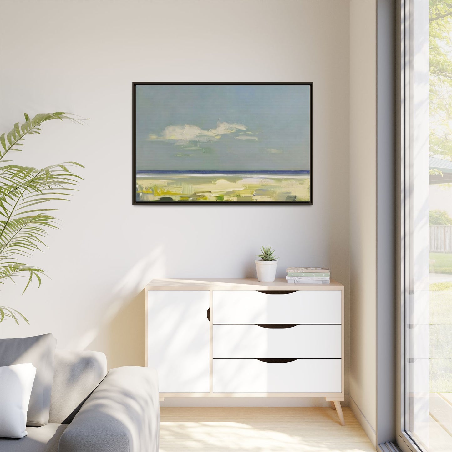 Coastal Calm Matte Canvas Framed Wall Art