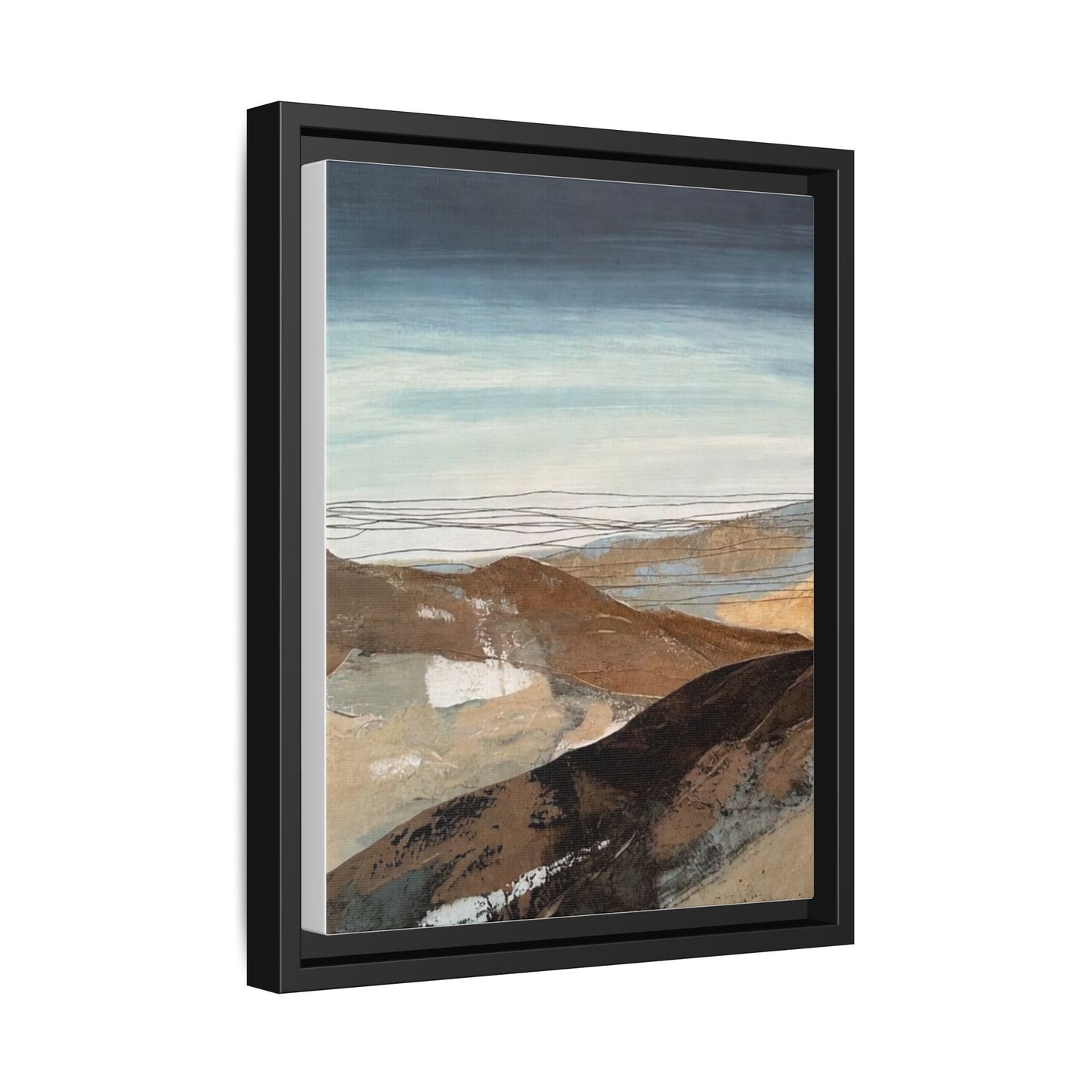 Framed Matte Canvas Art — Serene Abstract Landscape